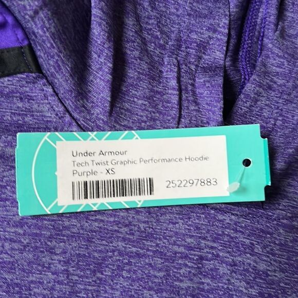 Under Armour Tech Twist‎ Graphic Performance Hoodie Purple in XS Stitch Fix NWT - Picture 4 of 4